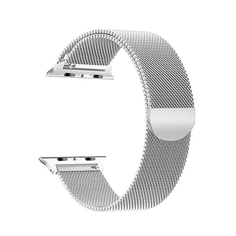 Tillämpligt Apple Watch rostfritt stål magnetiskt metallrundad rem - Aolon